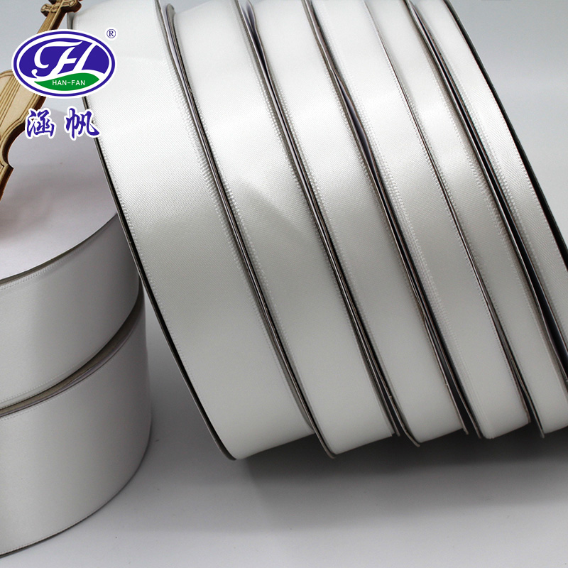 White Encryption Polyester Ribbon Gift Packing Wedding Decorative Christmas Crafts Ribbons Clothing Accessories