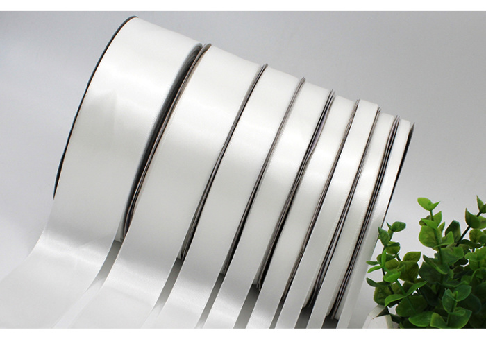 White Encryption Polyester Ribbon Gift Packing Wedding Decorative Christmas Crafts Ribbons Clothing Accessories