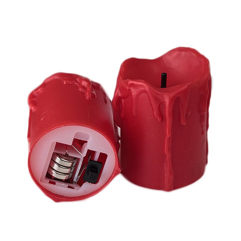 Black Core Tears LED Electronic Candle Light Creative Birthday Wedding Halloween Party Crafts Candle
