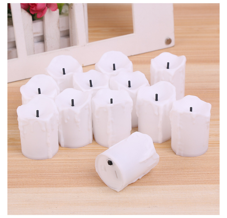 Black Core Tears LED Electronic Candle Light Creative Birthday Wedding Halloween Party Crafts Candle