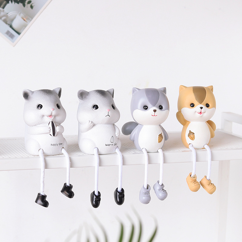Cute Cartoon Hanging Feet Couple Doll Home Decoration Creative Wedding Gift Birthday Gift Resin Crafts