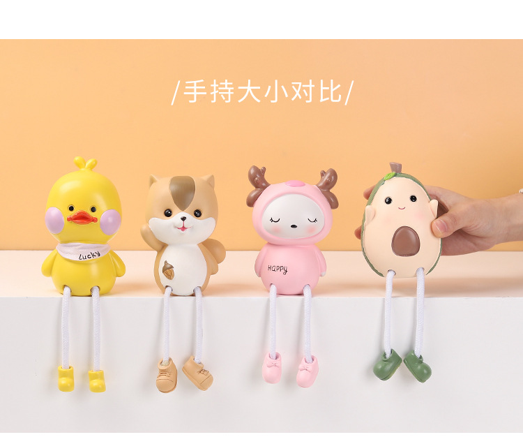 Cute Cartoon Hanging Feet Couple Doll Home Decoration Creative Wedding Gift Birthday Gift Resin Crafts