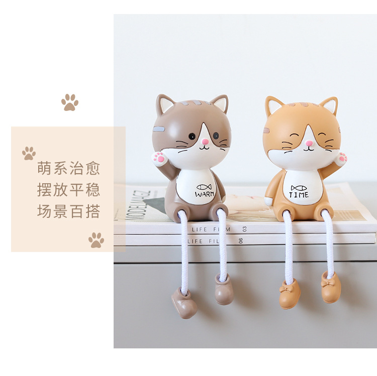 Cute Cartoon Hanging Feet Couple Doll Home Decoration Creative Wedding Gift Birthday Gift Resin Crafts
