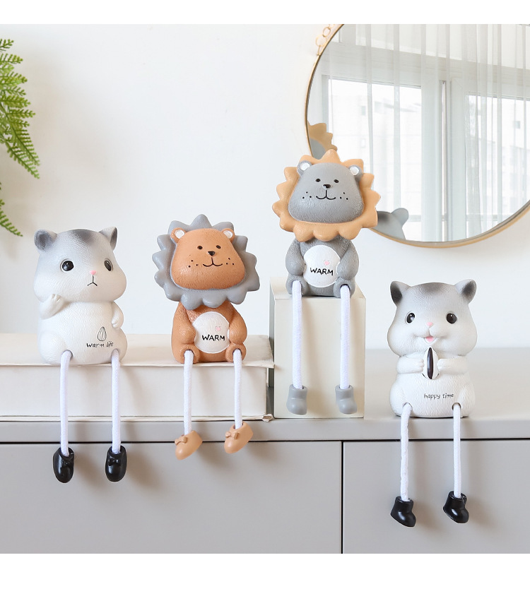 Cute Cartoon Hanging Feet Couple Doll Home Decoration Creative Wedding Gift Birthday Gift Resin Crafts