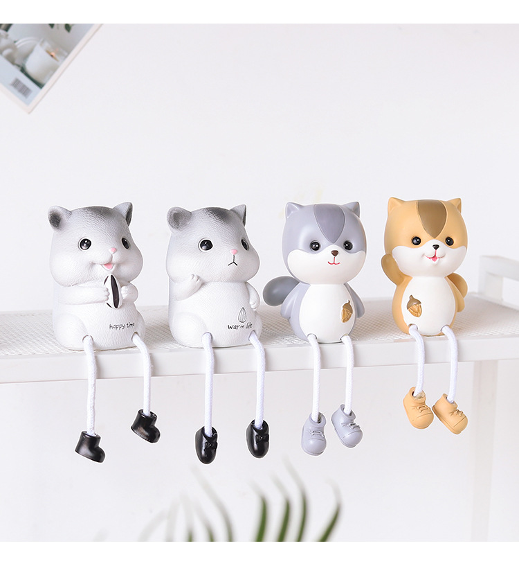 Cute Cartoon Hanging Feet Couple Doll Home Decoration Creative Wedding Gift Birthday Gift Resin Crafts
