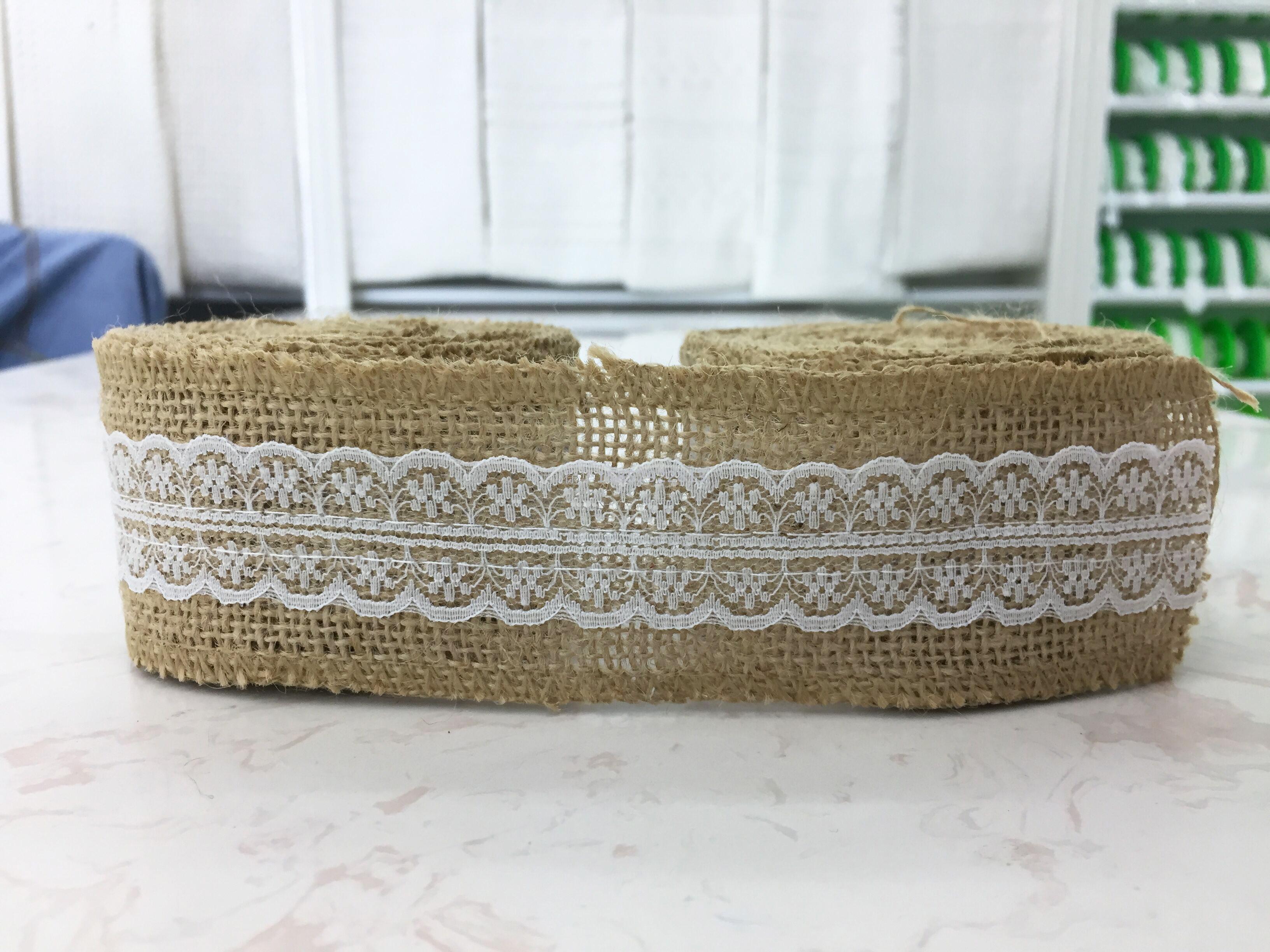Manufacturers direct lace DIY handmade Christmas wedding crafts lace hemp cloth style variety