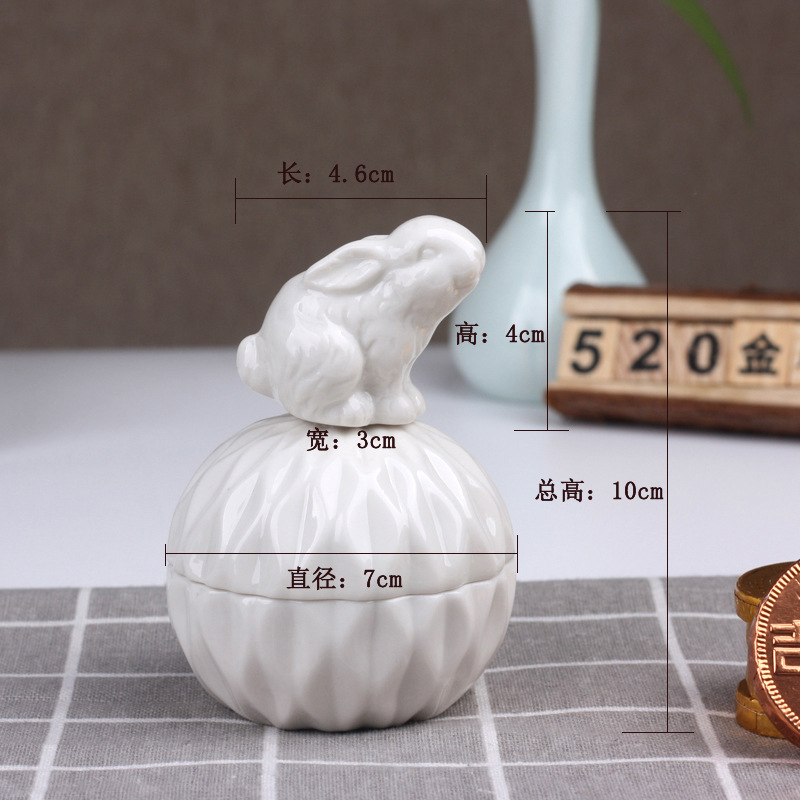 Ceramic storage tank Candy tank Storage tank Electroplating crafts home decoration storage tank wedding jewelry gift box