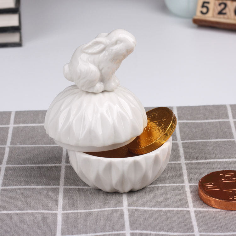 Ceramic storage tank Candy tank Storage tank Electroplating crafts home decoration storage tank wedding jewelry gift box
