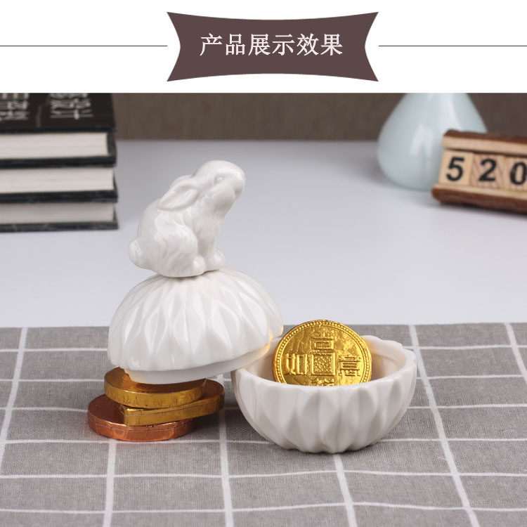 Ceramic storage tank Candy tank Storage tank Electroplating crafts home decoration storage tank wedding jewelry gift box