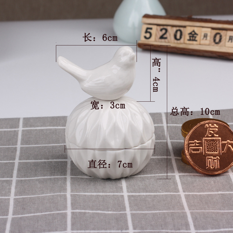 Ceramic storage tank Candy tank Storage tank Electroplating crafts home decoration storage tank wedding jewelry gift box