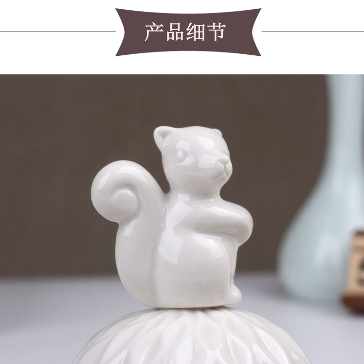 Ceramic storage tank Candy tank Storage tank Electroplating crafts home decoration storage tank wedding jewelry gift box