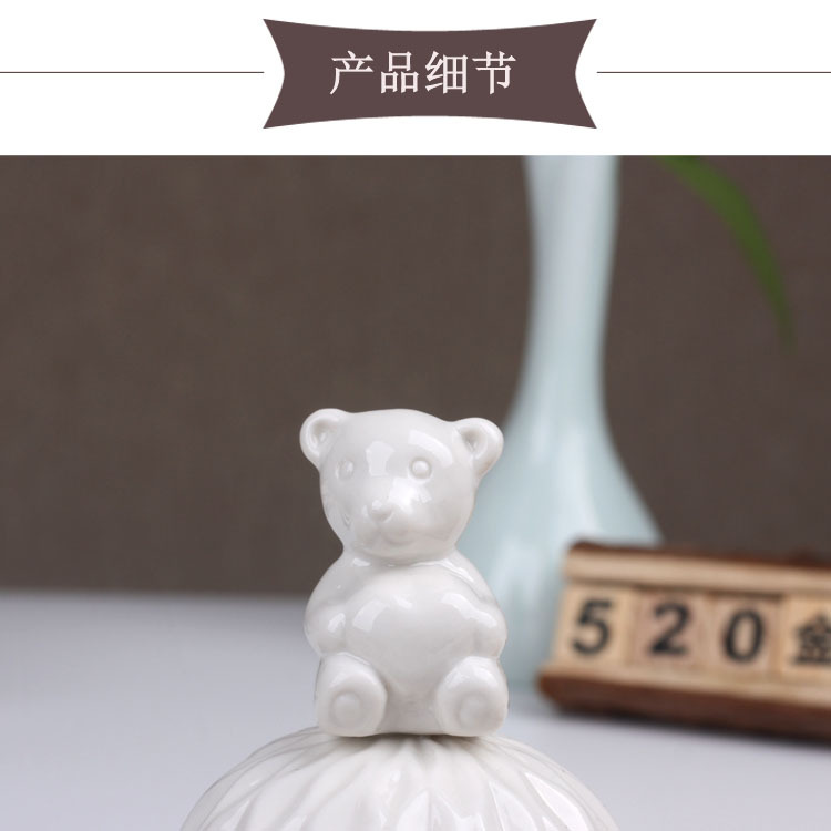 Ceramic storage tank Candy tank Storage tank Electroplating crafts home decoration storage tank wedding jewelry gift box