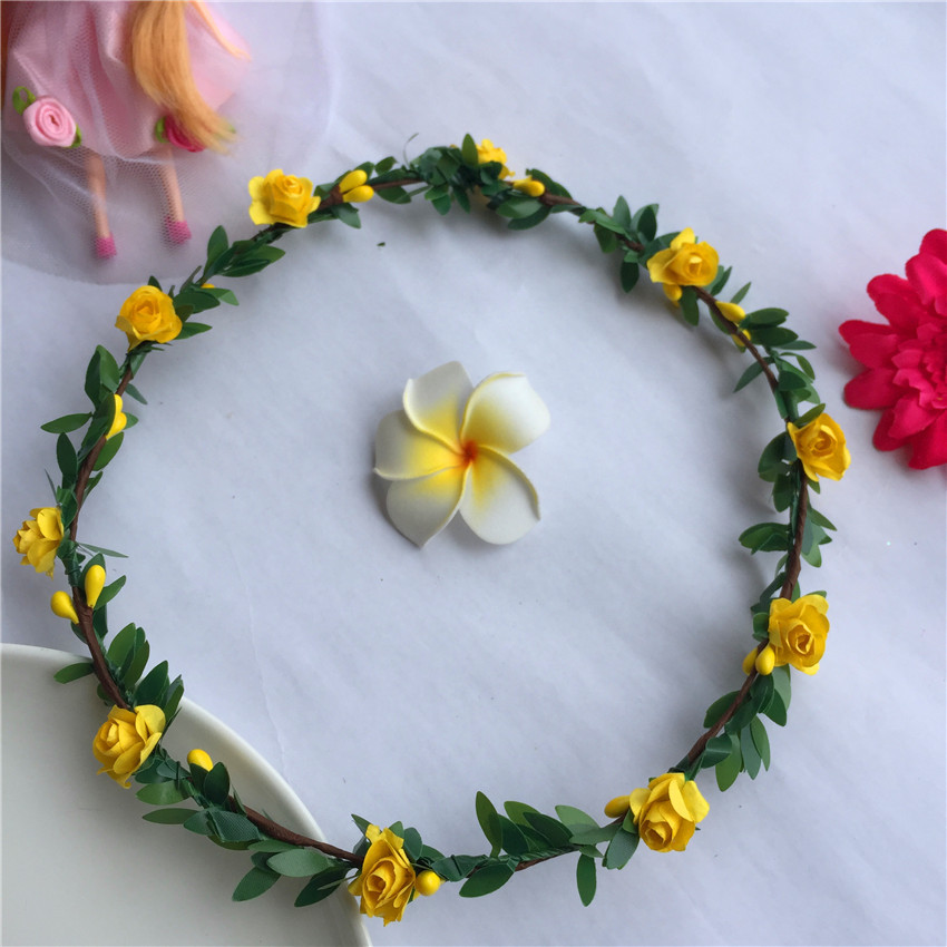 Cross-Border Headband Hair Accessories Tourist Attractions Paper Plum Garland Colorful Artificial Wreath Headdress Green Leaf Headband Hair Accessory Cross-Border Headband Hair Accessories Tourist Attractions Paper Plum Garland Colorful Artificial Wreath Headdress Green Leaf Headband Hair Accessory