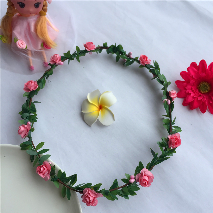 Cross-Border Headband Hair Accessories Tourist Attractions Paper Plum Garland Colorful Artificial Wreath Headdress Green Leaf Headband Hair Accessory Cross-Border Headband Hair Accessories Tourist Attractions Paper Plum Garland Colorful Artificial Wreath Headdress Green Leaf Headband Hair Accessory