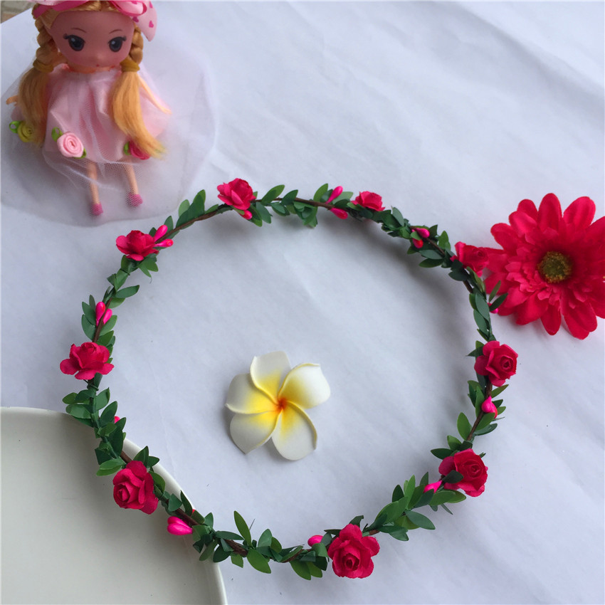 Cross-Border Headband Hair Accessories Tourist Attractions Paper Plum Garland Colorful Artificial Wreath Headdress Green Leaf Headband Hair Accessory Cross-Border Headband Hair Accessories Tourist Attractions Paper Plum Garland Colorful Artificial Wreath Headdress Green Leaf Headband Hair Accessory