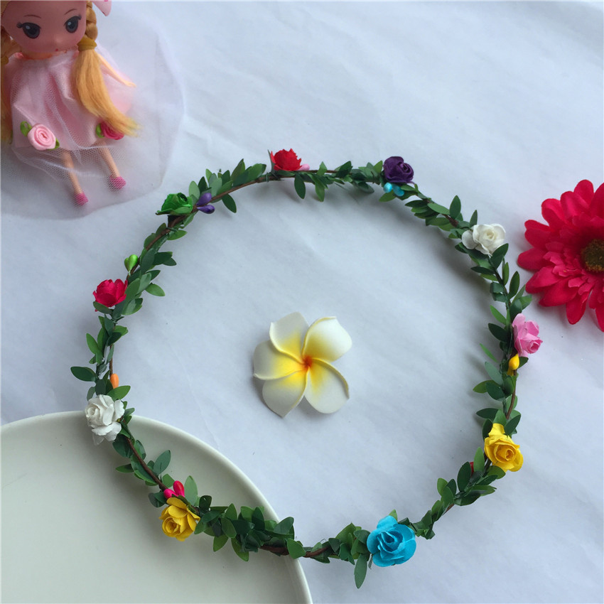 Cross-Border Headband Hair Accessories Tourist Attractions Paper Plum Garland Colorful Artificial Wreath Headdress Green Leaf Headband Hair Accessory Cross-Border Headband Hair Accessories Tourist Attractions Paper Plum Garland Colorful Artificial Wreath Headdress Green Leaf Headband Hair Accessory