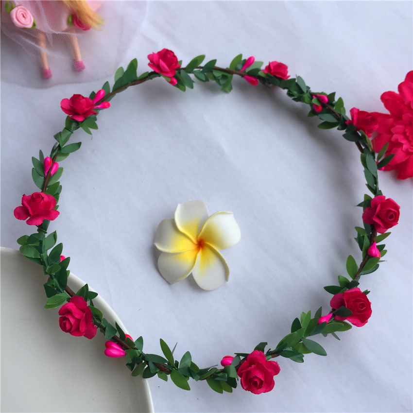 Cross-Border Headband Hair Accessories Tourist Attractions Paper Plum Garland Colorful Artificial Wreath Headdress Green Leaf Headband Hair Accessory Cross-Border Headband Hair Accessories Tourist Attractions Paper Plum Garland Colorful Artificial Wreath Headdress Green Leaf Headband Hair Accessory