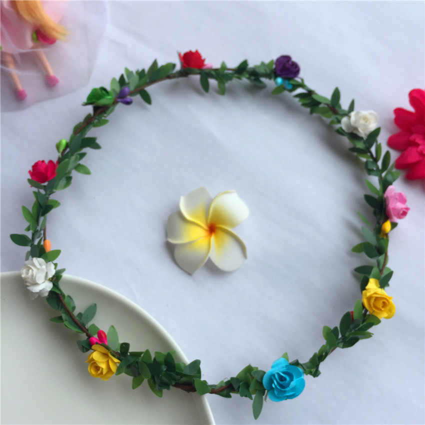 Cross-Border Headband Hair Accessories Tourist Attractions Paper Plum Garland Colorful Artificial Wreath Headdress Green Leaf Headband Hair Accessory Cross-Border Headband Hair Accessories Tourist Attractions Paper Plum Garland Colorful Artificial Wreath Headdress Green Leaf Headband Hair Accessory