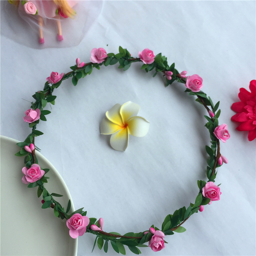 Cross-Border Headband Hair Accessories Tourist Attractions Paper Plum Garland Colorful Artificial Wreath Headdress Green Leaf Headband Hair Accessory Cross-Border Headband Hair Accessories Tourist Attractions Paper Plum Garland Colorful Artificial Wreath Headdress Green Leaf Headband Hair Accessory