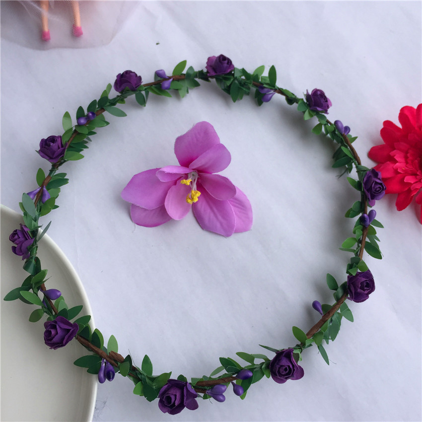 Cross-Border Headband Hair Accessories Tourist Attractions Paper Plum Garland Colorful Artificial Wreath Headdress Green Leaf Headband Hair Accessory Cross-Border Headband Hair Accessories Tourist Attractions Paper Plum Garland Colorful Artificial Wreath Headdress Green Leaf Headband Hair Accessory