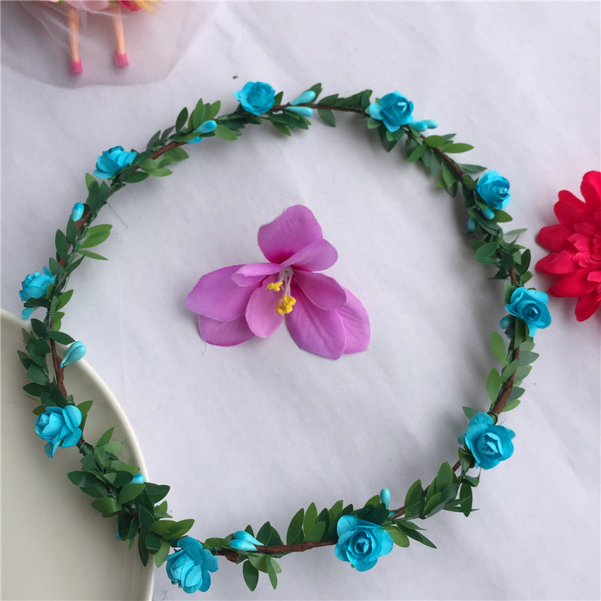 Cross-Border Headband Hair Accessories Tourist Attractions Paper Plum Garland Colorful Artificial Wreath Headdress Green Leaf Headband Hair Accessory Cross-Border Headband Hair Accessories Tourist Attractions Paper Plum Garland Colorful Artificial Wreath Headdress Green Leaf Headband Hair Accessory