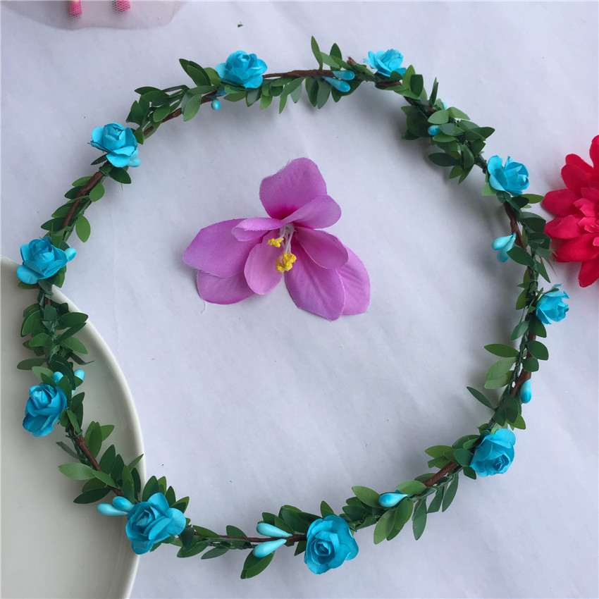 Cross-Border Headband Hair Accessories Tourist Attractions Paper Plum Garland Colorful Artificial Wreath Headdress Green Leaf Headband Hair Accessory Cross-Border Headband Hair Accessories Tourist Attractions Paper Plum Garland Colorful Artificial Wreath Headdress Green Leaf Headband Hair Accessory