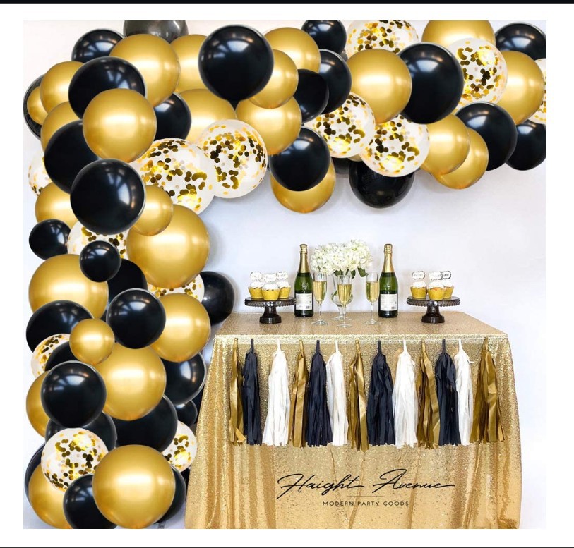 Black Gold Colorful Paper Scrap Balloon Arch Garland Set Party Balloon Birthday Wedding Shower Graduation Decoration Black Gold Colorful Paper Scrap Balloon Arch Garland Set Party Balloon Birthday Wedding Shower Graduation Decoration