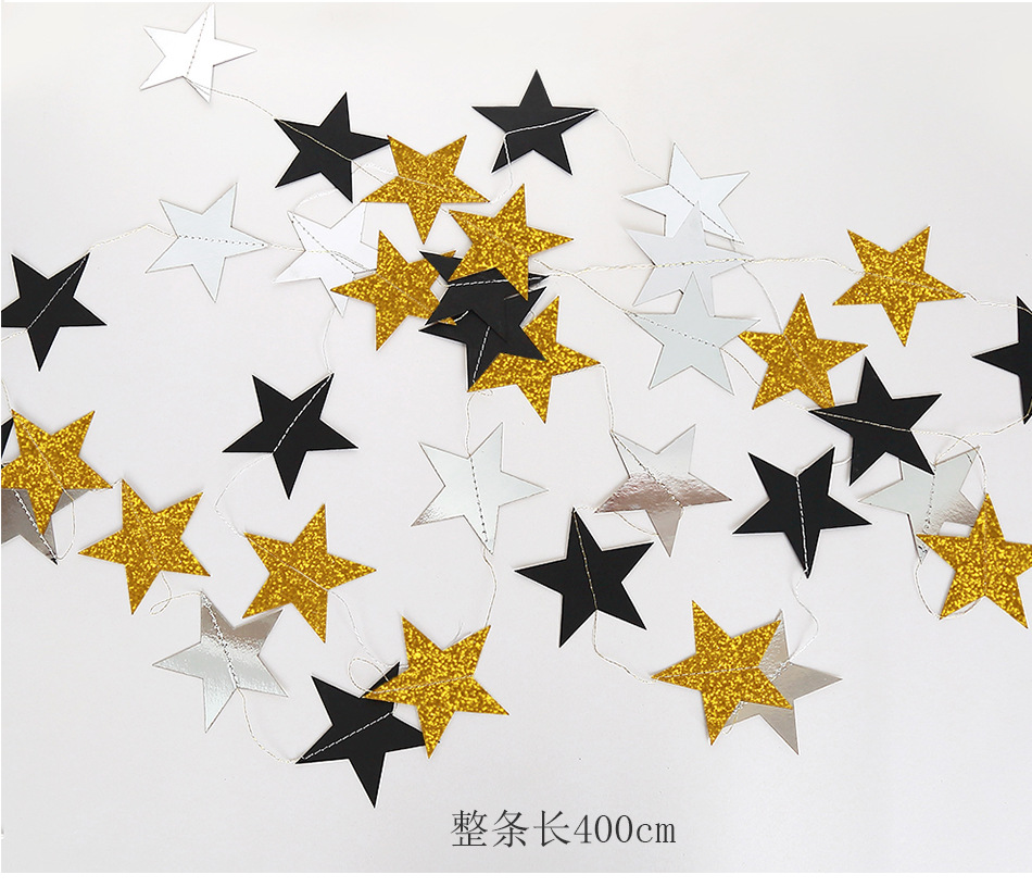 Mirror Wall Stickers FiveCorner Star Paper String Garland Christmas Decoration Wedding Party Flag Pulling Window Mirror Wall Stickers FiveCorner Star Paper String Garland Christmas Decoration Wedding Party Flag Pulling Window