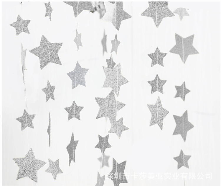 Mirror Wall Stickers FiveCorner Star Paper String Garland Christmas Decoration Wedding Party Flag Pulling Window Mirror Wall Stickers FiveCorner Star Paper String Garland Christmas Decoration Wedding Party Flag Pulling Window