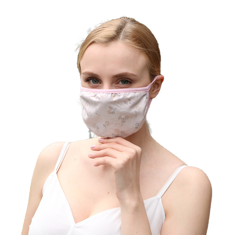 Small Floral Print Fashion Women&#039;s Autumn and Winter Style Mask Origin Supply Yiwu Factory in Stock Wholesale Dust Mask