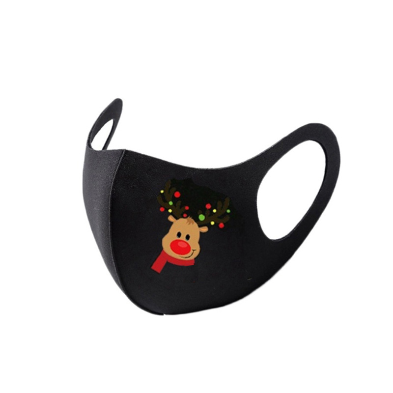Christmas Mask Internet Celebrity Star Halloween Printing Autumn and Winter Ice Cotton Adult Non-Disposable Washable and Dustproof Christmas Mask Internet Celebrity Star Halloween Printing Autumn and Winter Ice Cotton Adult Non-Disposable Washable and Dustproof