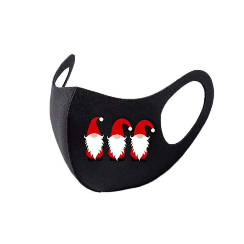 Christmas Mask Internet Celebrity Star Halloween Printing Autumn and Winter Ice Cotton Adult Non-Disposable Washable and Dustproof Christmas Mask Internet Celebrity Star Halloween Printing Autumn and Winter Ice Cotton Adult Non-Disposable Washable and Dustproof