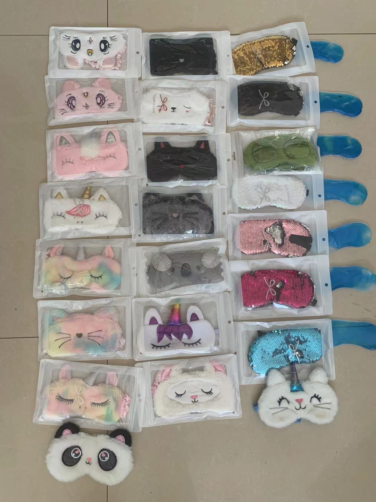 Foreign Trade New Reversible Sequins Cartoon Sleep Eye Mask Ice Pack Shading Shiny Two-Color Eye Mask Spot Supply Foreign Trade New Reversible Sequins Cartoon Sleep Eye Mask Ice Pack Shading Shiny Two-Color Eye Mask Spot Supply