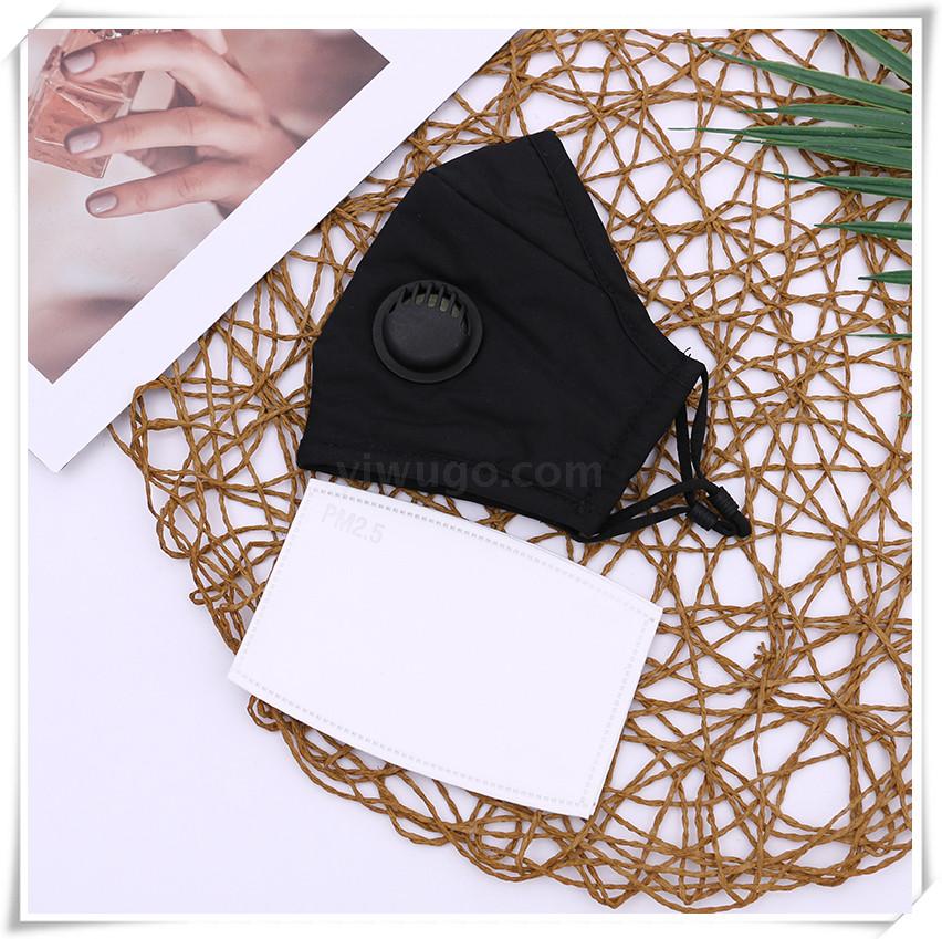 Black Mask Male and Female Personality Autumn and Winter Thickened Breathable PM2.5 Anti-Haze Mask Factory in Stock Wholesale