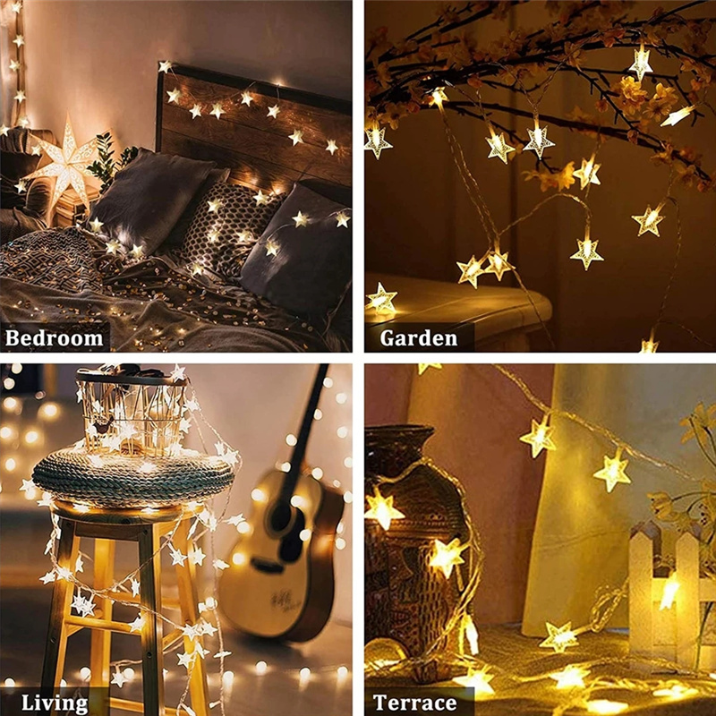 Factory Christmas Decorative Lamp Star String light Festival Party Items Wedding decoration Christmas lights