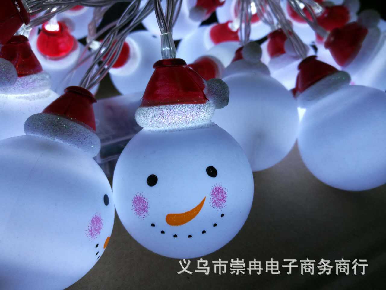 Led Christmas snowman battery lights string 20 lights 3 meters battery Christmas tree accessories Christmas lights string