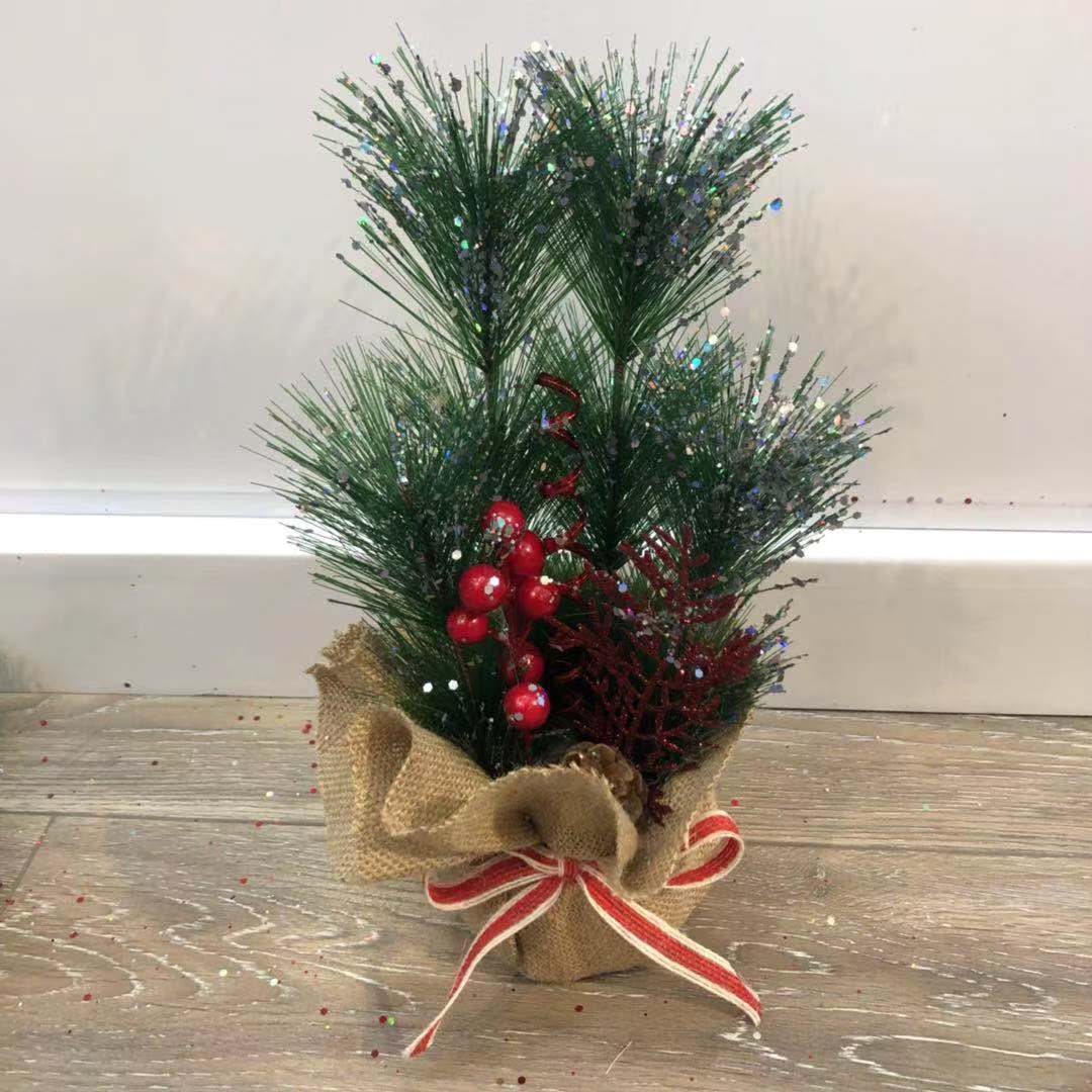 Christmas gift sets pine needles tree miniature pine Christmas decorations Christmas flower POTS resemble pine trees