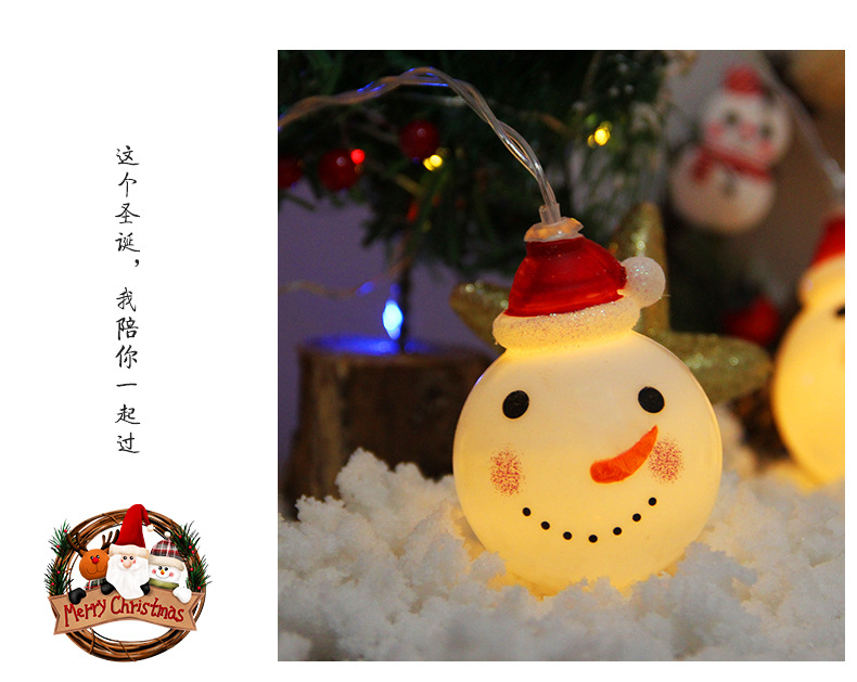 LED Christmas String Light Santa Snowman Light String Battery Box Light Room Decorative Lights Outdoor Christmas Lights
