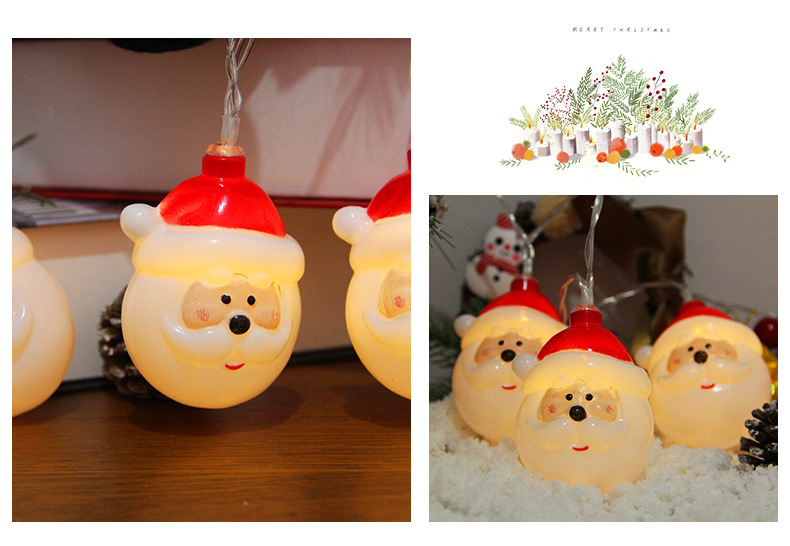 LED Christmas String Light Santa Snowman Light String Battery Box Light Room Decorative Lights Outdoor Christmas Lights