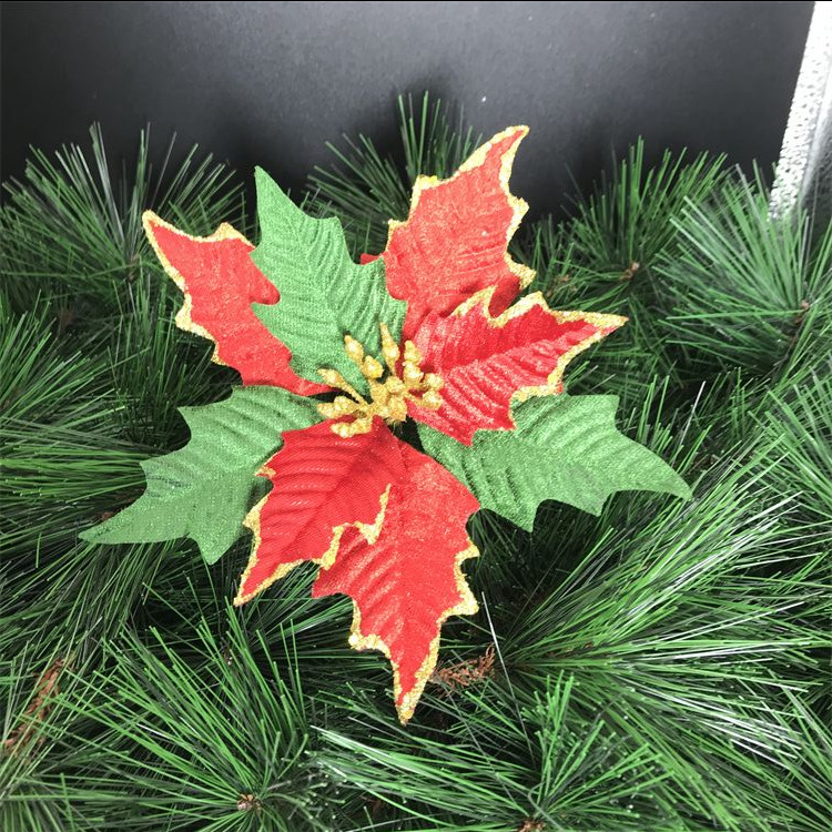 2021 New Handmade Artificial Hand Roll Flower Christmas Flower Gold Powder Edge Source Factory Christmas flower 2021 New Handmade Artificial Hand Roll Flower Christmas Flower Gold Powder Edge Source Factory Christmas flower