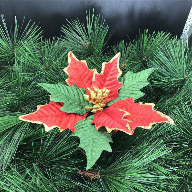2021 New Handmade Artificial Hand Roll Flower Christmas Flower Gold Powder Edge Source Factory Christmas flower 2021 New Handmade Artificial Hand Roll Flower Christmas Flower Gold Powder Edge Source Factory Christmas flower
