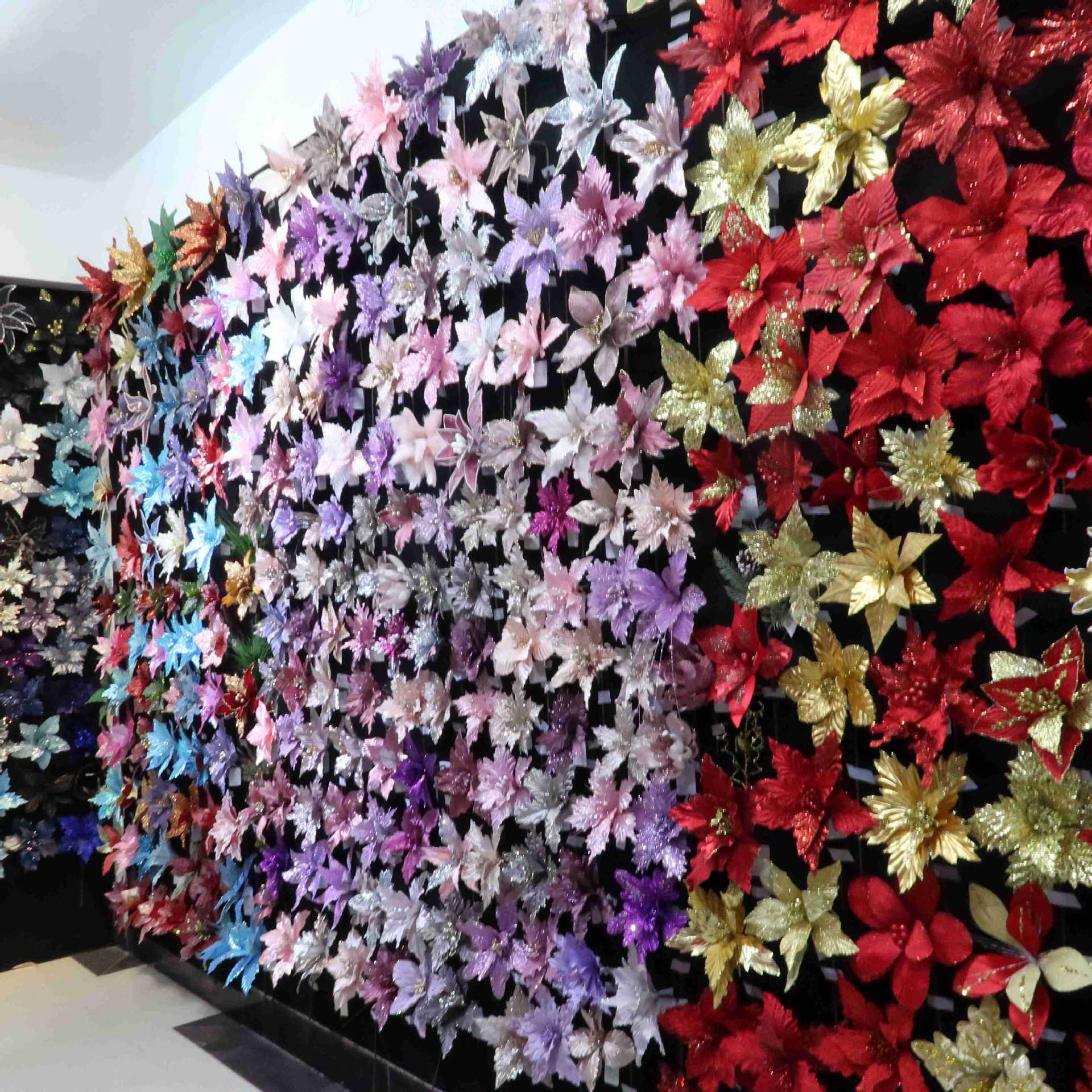 Manufacturer Christmas decoration Christmas flower with Flash powder and sequins D21cm Simulation Of Christmas flower Manufacturer Christmas decoration Christmas flower with Flash powder and sequins D21cm Simulation Of Christmas flower