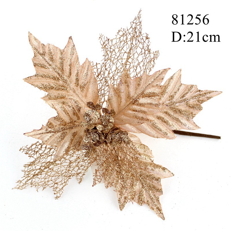 Manufacturer Christmas decoration Christmas flower with Flash powder and sequins D21cm Simulation Of Christmas flower Manufacturer Christmas decoration Christmas flower with Flash powder and sequins D21cm Simulation Of Christmas flower