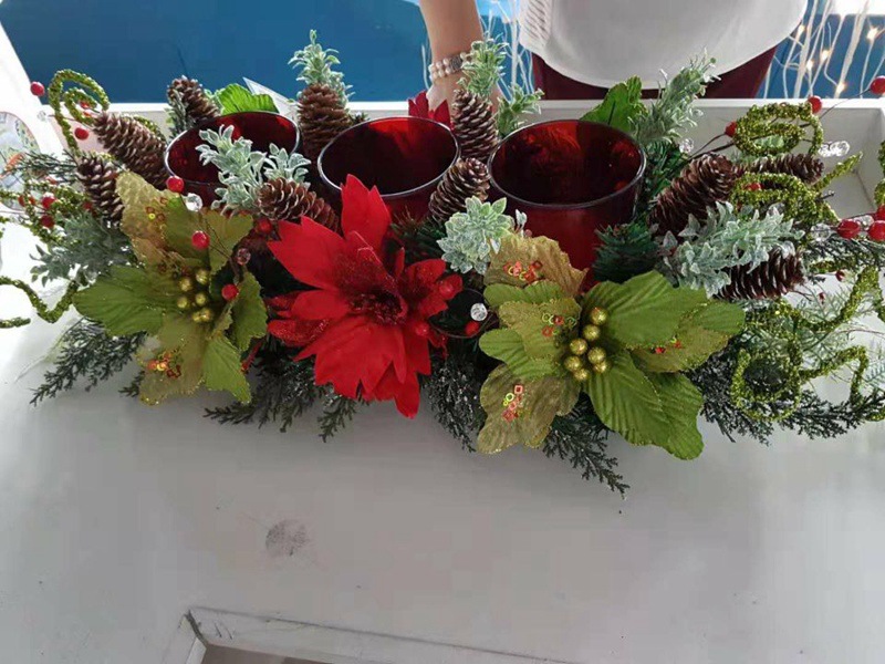 Manufacturer Christmas decoration Christmas flower with Flash powder and sequins D21cm Simulation Of Christmas flower Manufacturer Christmas decoration Christmas flower with Flash powder and sequins D21cm Simulation Of Christmas flower