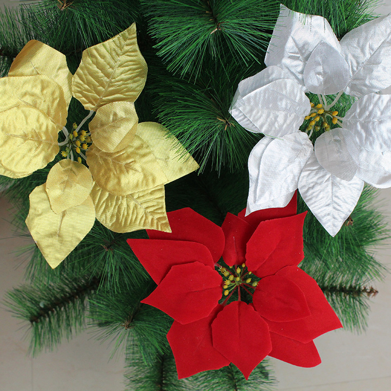 Poinsettia Christmas Artificial Flower Christmas Flower Flannel Christmas Flower Garland Decoration Yiwu Artificial Flower Factory Wholesale Poinsettia Christmas Artificial Flower Christmas Flower Flannel Christmas Flower Garland Decoration Yiwu Artificial Flower Factory Wholesale