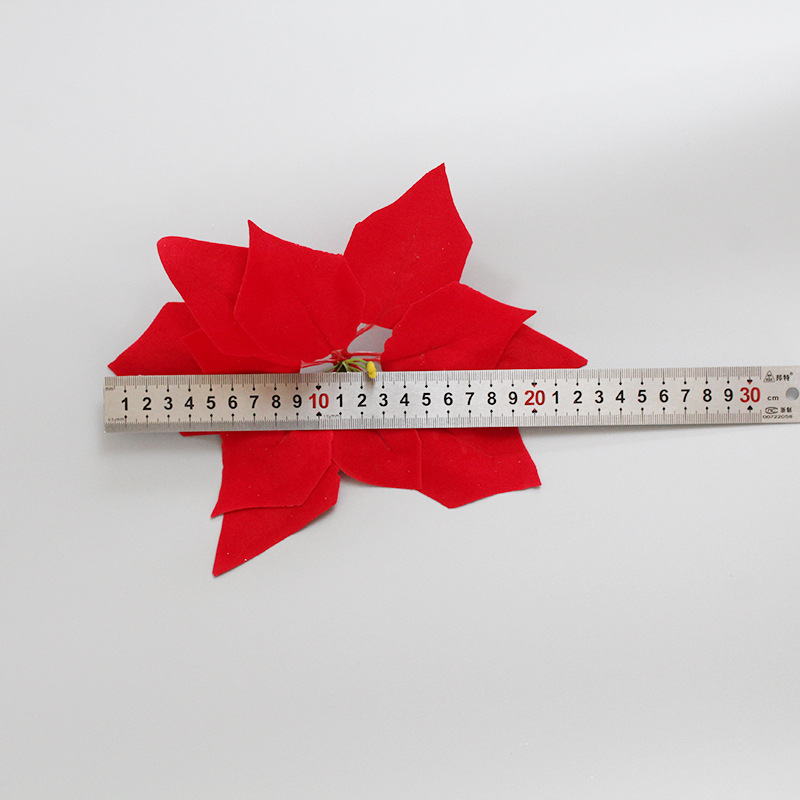 Poinsettia Christmas Artificial Flower Christmas Flower Flannel Christmas Flower Garland Decoration Yiwu Artificial Flower Factory Wholesale Poinsettia Christmas Artificial Flower Christmas Flower Flannel Christmas Flower Garland Decoration Yiwu Artificial Flower Factory Wholesale
