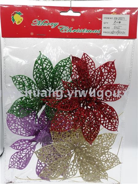 Christmas Flower Christmas Butterfly Christmas Decorations Christmas Decoration Gold Powder Plastic Flowers Christmas Flower Christmas Butterfly Christmas Decorations Christmas Decoration Gold Powder Plastic Flowers