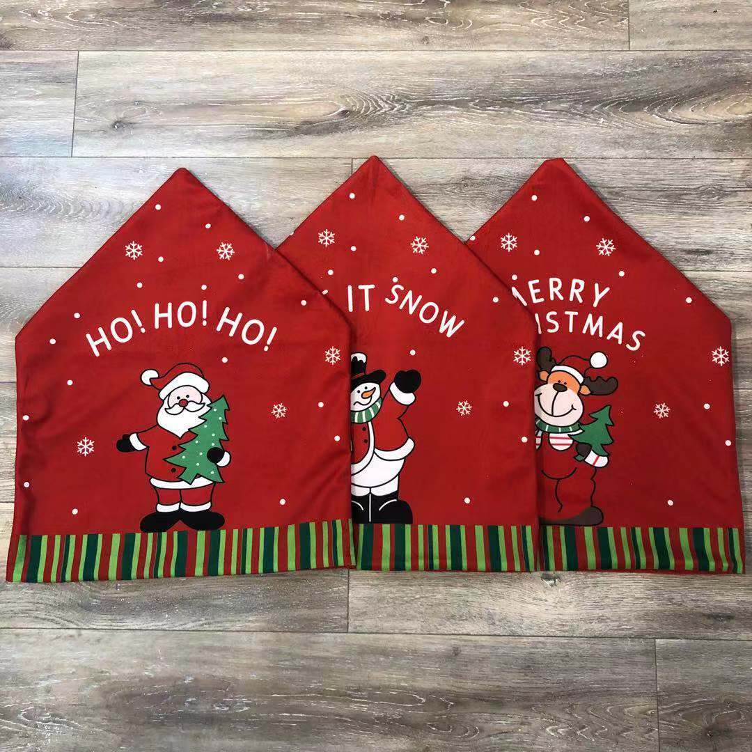 Santa Claus chair cover Christmas supplies Santa Claus chair cover cloth decoration