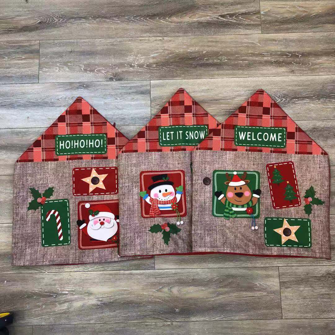 Santa Claus chair cover Christmas supplies Santa Claus chair cover cloth decoration Santa Claus chair cover Christmas supplies Santa Claus chair cover cloth decoration