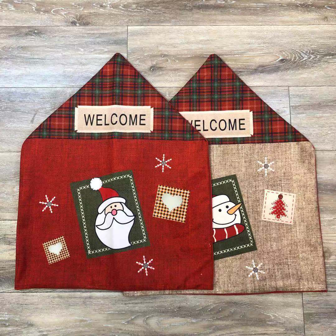 Santa Claus chair cover Christmas supplies Santa Claus chair cover cloth decoration Santa Claus chair cover Christmas supplies Santa Claus chair cover cloth decoration